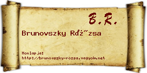 Brunovszky Rózsa névjegykártya