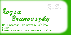 rozsa brunovszky business card